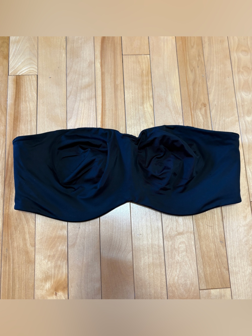 Black Strapless Bra 40DDD underwire no padding minimizer